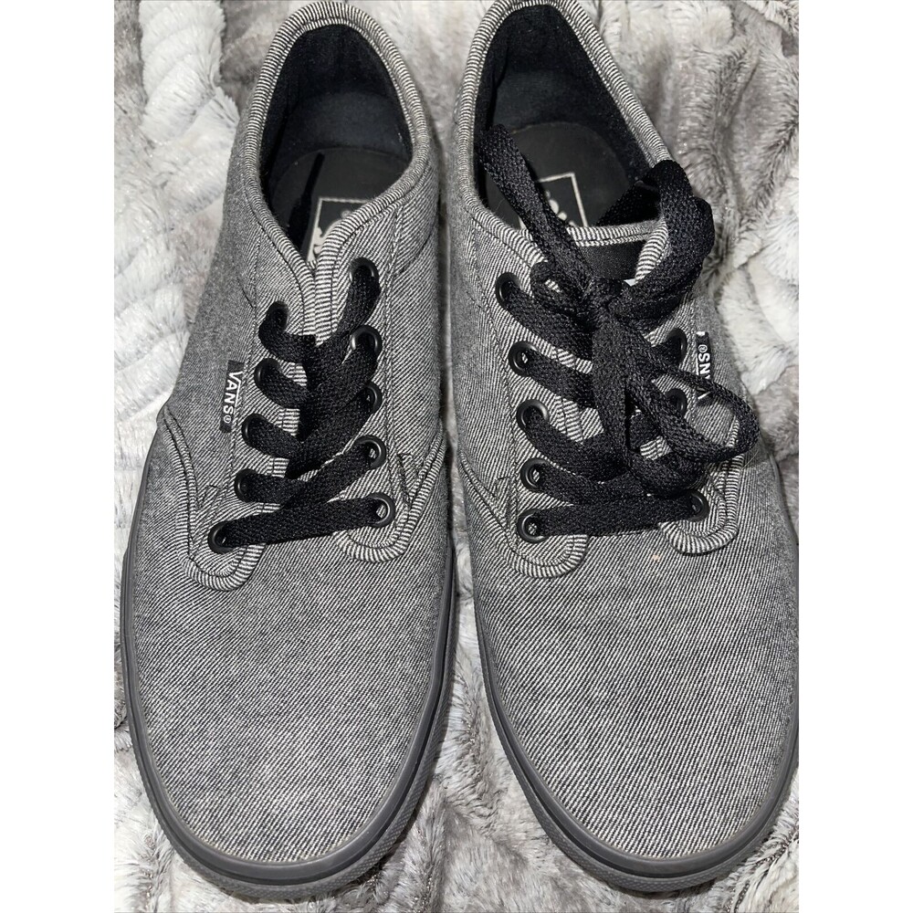 Vans Off The Wall Men's Size 7.5 Black Gray Lace Up Sneakers 721356 Shoes